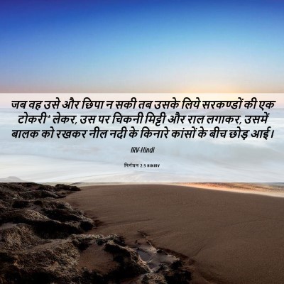 Picture 06 - निर्गमन 2:3 HINIRV - जब वह उसे और छिपा न - Bible Verse Picture
