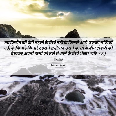 Picture 06 - निर्गमन 2:5 HINIRV - तब फ़िरौन की बेटी - Bible Verse Picture