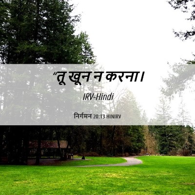 Picture 06 - निर्गमन 20:13 HINIRV - “तू खून न - Bible Verse Picture