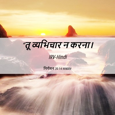 Picture 06 - निर्गमन 20:14 HINIRV - “तू व्यभिचार न - Bible Verse Picture