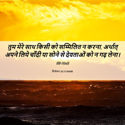 Picture 06 - निर्गमन 20:23 HINIRV - तुम मेरे साथ किसी - Bible Verse Picture