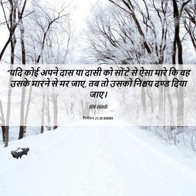 Picture 06 - निर्गमन 21:20 HINIRV - “यदि कोई अपने दास - Bible Verse Picture