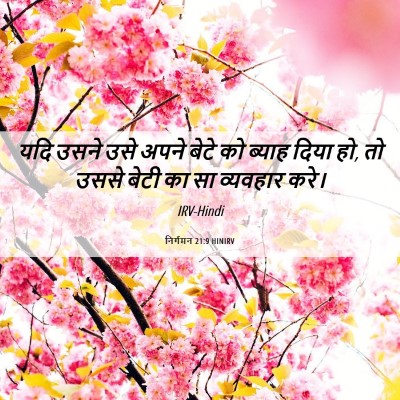 Picture 06 - निर्गमन 21:9 HINIRV - यदि उसने उसे अपने - Bible Verse Picture
