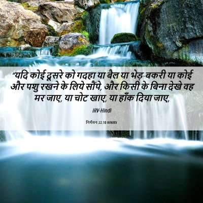 Picture 06 - निर्गमन 22:10 HINIRV - “यदि कोई दूसरे को - Bible Verse Picture