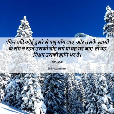 Picture 06 - निर्गमन 22:14 HINIRV - “फिर यदि कोई दूसरे - Bible Verse Picture