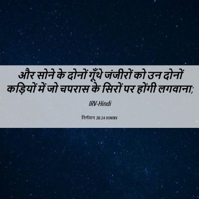 Picture 06 - निर्गमन 28:24 HINIRV - और सोने के दोनों - Bible Verse Picture