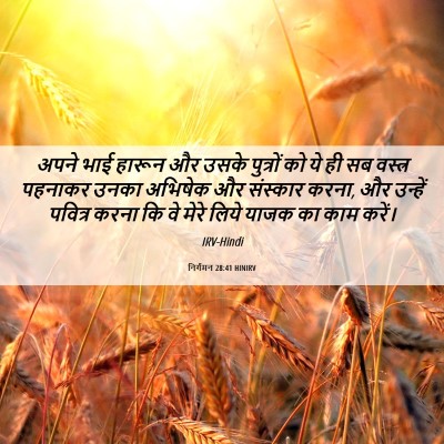 Picture 06 - निर्गमन 28:41 HINIRV - अपने भाई हारून और - Bible Verse Picture