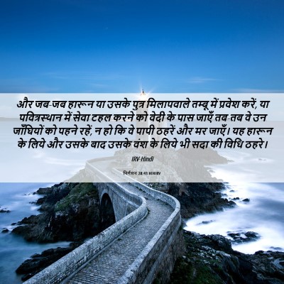 Picture 06 - निर्गमन 28:43 HINIRV - और जब-जब हारून या - Bible Verse Picture