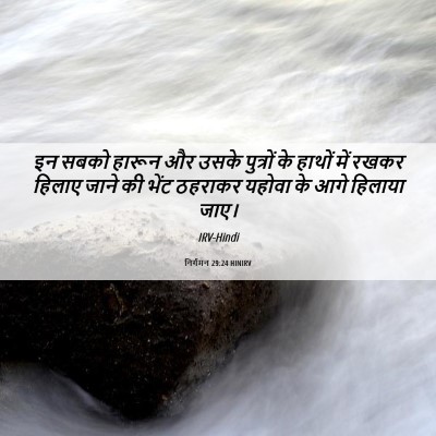 Picture 06 - निर्गमन 29:24 HINIRV - इन सबको हारून और - Bible Verse Picture