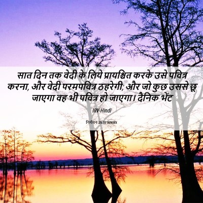 Picture 06 - निर्गमन 29:37 HINIRV - सात दिन तक वेदी के - Bible Verse Picture