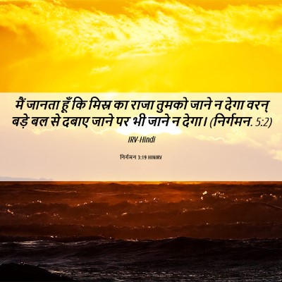 Picture 06 - निर्गमन 3:19 HINIRV - मैं जानता हूँ कि - Bible Verse Picture