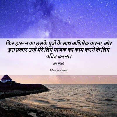 Picture 06 - निर्गमन 30:30 HINIRV - फिर हारून का उसके - Bible Verse Picture