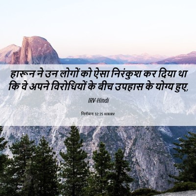 Picture 06 - निर्गमन 32:25 HINIRV - हारून ने उन लोगों - Bible Verse Picture