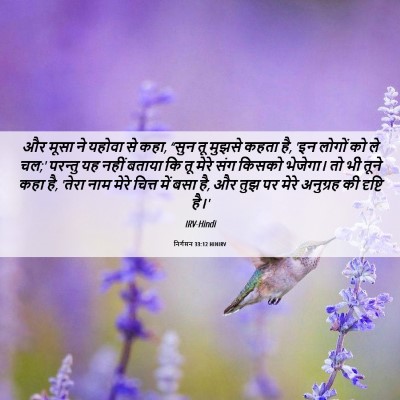Picture 06 - निर्गमन 33:12 HINIRV - और मूसा ने यहोवा से - Bible Verse Picture