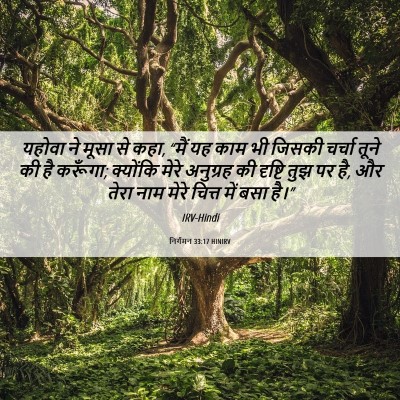 Picture 06 - निर्गमन 33:17 HINIRV - यहोवा ने मूसा से - Bible Verse Picture