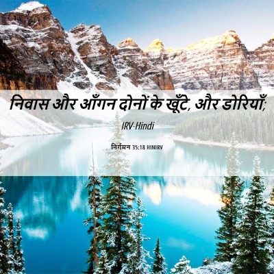 Picture 06 - निर्गमन 35:18 HINIRV - निवास और आँगन - Bible Verse Picture