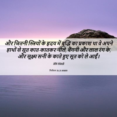 Picture 06 - निर्गमन 35:25 HINIRV - और जितनी - Bible Verse Picture