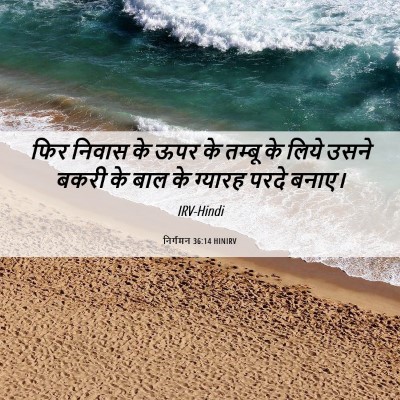 Picture 06 - निर्गमन 36:14 HINIRV - फिर निवास के ऊपर के - Bible Verse Picture