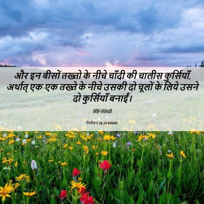 Picture 06 - निर्गमन 36:24 HINIRV - और इन बीसों तख्तो - Bible Verse Picture