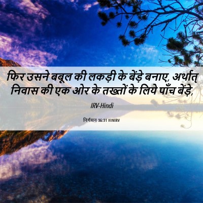 Picture 06 - निर्गमन 36:31 HINIRV - फिर उसने बबूल की - Bible Verse Picture