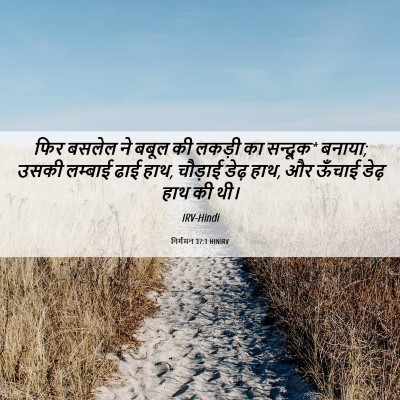 Picture 06 - निर्गमन 37:1 HINIRV - फिर बसलेल ने बबूल - Bible Verse Picture