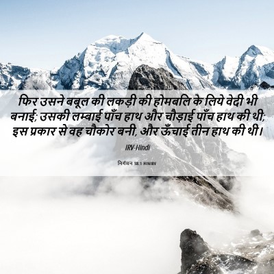 Picture 06 - निर्गमन 38:1 HINIRV - फिर उसने बबूल की - Bible Verse Picture