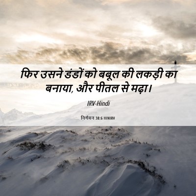 Picture 06 - निर्गमन 38:6 HINIRV - फिर उसने डंडों को - Bible Verse Picture