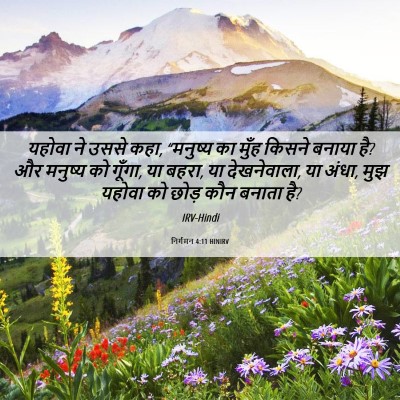 Picture 06 - निर्गमन 4:11 HINIRV - यहोवा ने उससे कहा, - Bible Verse Picture
