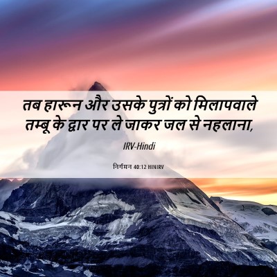 Picture 06 - निर्गमन 40:12 HINIRV - तब हारून और उसके - Bible Verse Picture