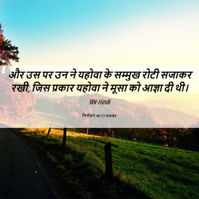 Picture 06 - निर्गमन 40:23 HINIRV - और उस पर उन ने - Bible Verse Picture