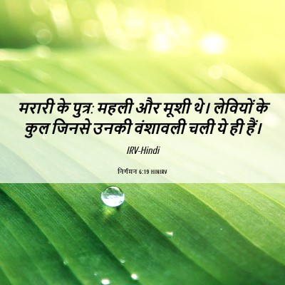 Picture 06 - निर्गमन 6:19 HINIRV - मरारी के पुत्र: - Bible Verse Picture