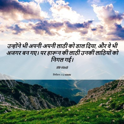 Picture 06 - निर्गमन 7:12 HINIRV - उन्होंने भी - Bible Verse Picture