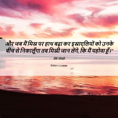 Picture 06 - निर्गमन 7:5 HINIRV - और जब मैं मिस्र पर - Bible Verse Picture
