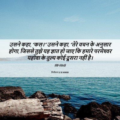 Picture 06 - निर्गमन 8:10 HINIRV - उसने कहा, “कल।” - Bible Verse Picture
