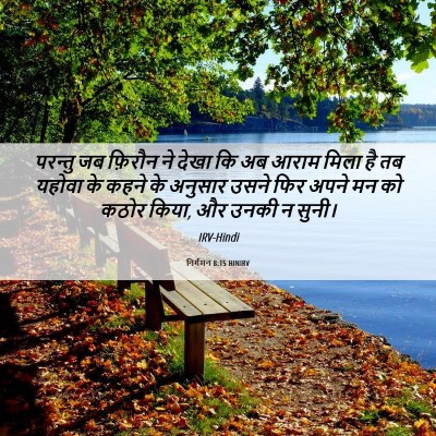 Picture 06 - निर्गमन 8:15 HINIRV - परन्तु जब फ़िरौन - Bible Verse Picture