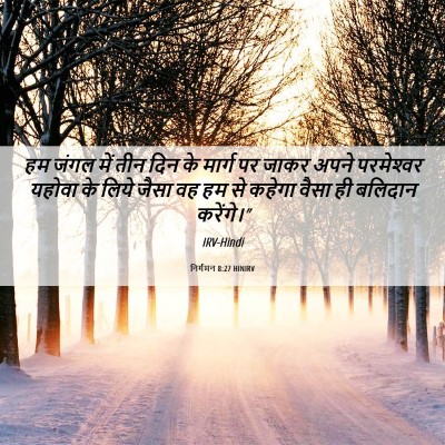 Picture 06 - निर्गमन 8:27 HINIRV - हम जंगल में तीन दिन - Bible Verse Picture