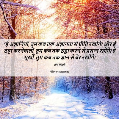 Picture 06 - नीतिवचन 1:22 HINIRV - “हे अज्ञानियों, - Bible Verse Picture