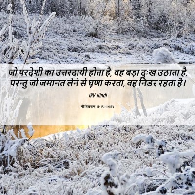 Picture 06 - नीतिवचन 11:15 HINIRV - जो परदेशी का - Bible Verse Picture