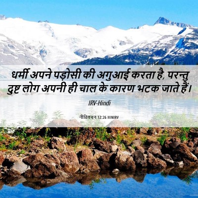 Picture 06 - नीतिवचन 12:26 HINIRV - धर्मी अपने पड़ोसी - Bible Verse Picture