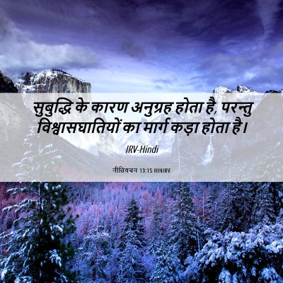 Picture 06 - नीतिवचन 13:15 HINIRV - सुबुद्धि के कारण - Bible Verse Picture
