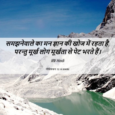 Picture 06 - नीतिवचन 15:14 HINIRV - समझनेवाले का मन - Bible Verse Picture