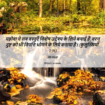 Picture 06 - नीतिवचन 16:4 HINIRV - यहोवा ने सब - Bible Verse Picture