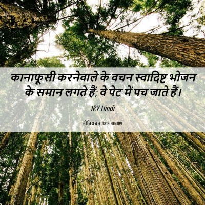 Picture 06 - नीतिवचन 18:8 HINIRV - कानाफूसी करनेवाले - Bible Verse Picture