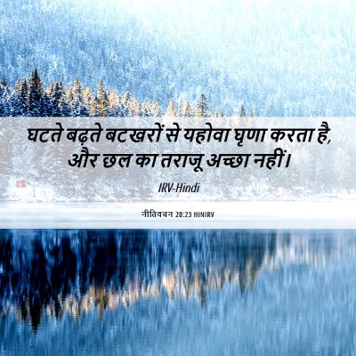 Picture 06 - नीतिवचन 20:23 HINIRV - घटते बढ़ते बटखरों - Bible Verse Picture
