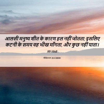 Picture 06 - नीतिवचन 20:4 HINIRV - आलसी मनुष्य शीत के - Bible Verse Picture