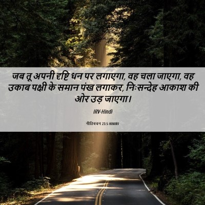 Picture 06 - नीतिवचन 23:5 HINIRV - जब तू अपनी दृष्टि - Bible Verse Picture