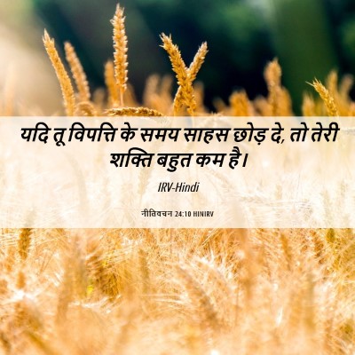 Picture 06 - नीतिवचन 24:10 HINIRV - यदि तू विपत्ति के - Bible Verse Picture