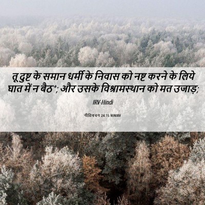 Picture 06 - नीतिवचन 24:15 HINIRV - तू दुष्ट के समान - Bible Verse Picture