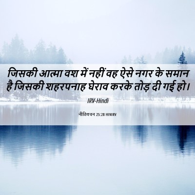 Picture 06 - नीतिवचन 25:28 HINIRV - जिसकी आत्मा वश में - Bible Verse Picture