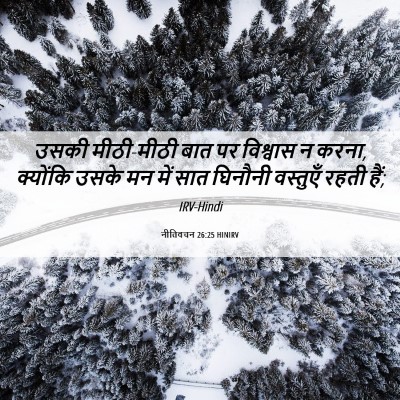Picture 06 - नीतिवचन 26:25 HINIRV - उसकी मीठी-मीठी बात - Bible Verse Picture